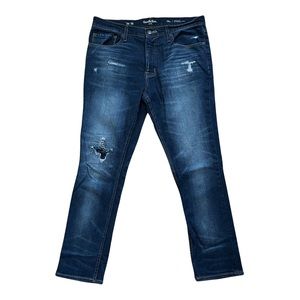 Goodfellow & Co Total Flex Slim Jeans Sz 34 X 30 Distressed Blue Stretch